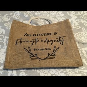 Burlap Tote Bag